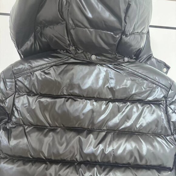 MONCLER Kids Maya Water Resistant Hooded Down Puffer Coat In Black - Picture 6 of 9